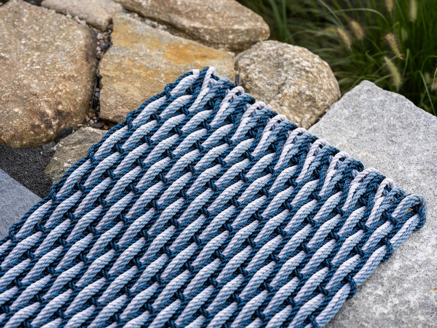 Navy + Lavender + Glacier Bay Doormat