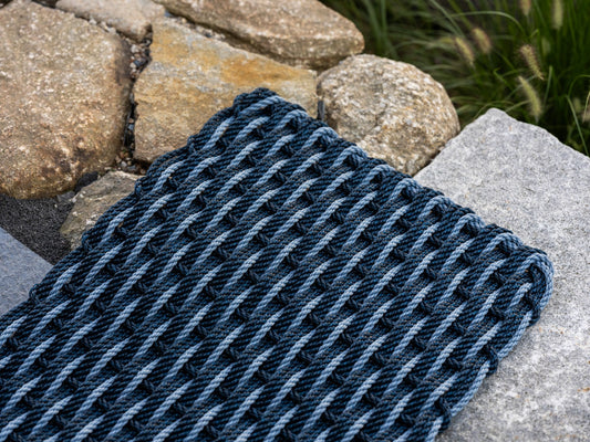 Navy + Navy + Glacier Bay Doormat